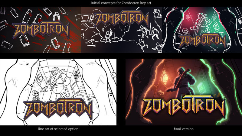 Key art process for Zombotron