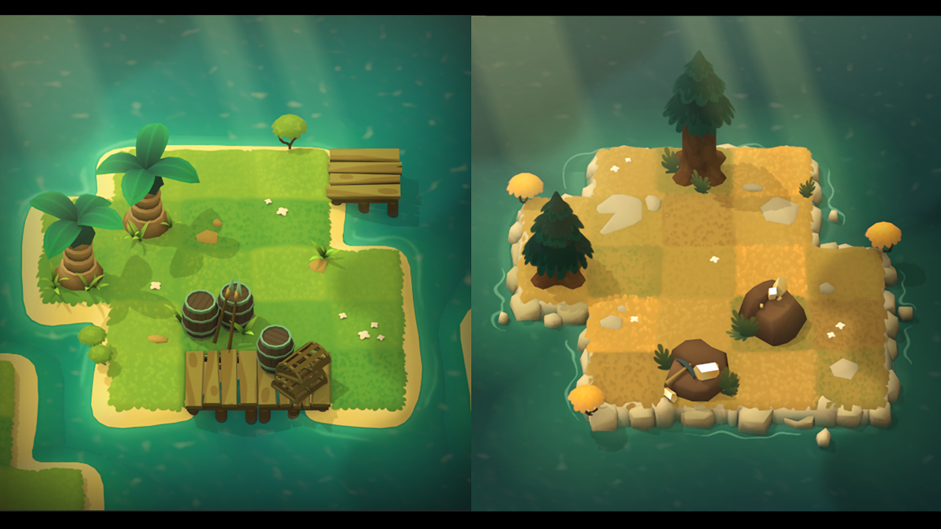 Mockups I created early during my time on A Monster's Expedition.