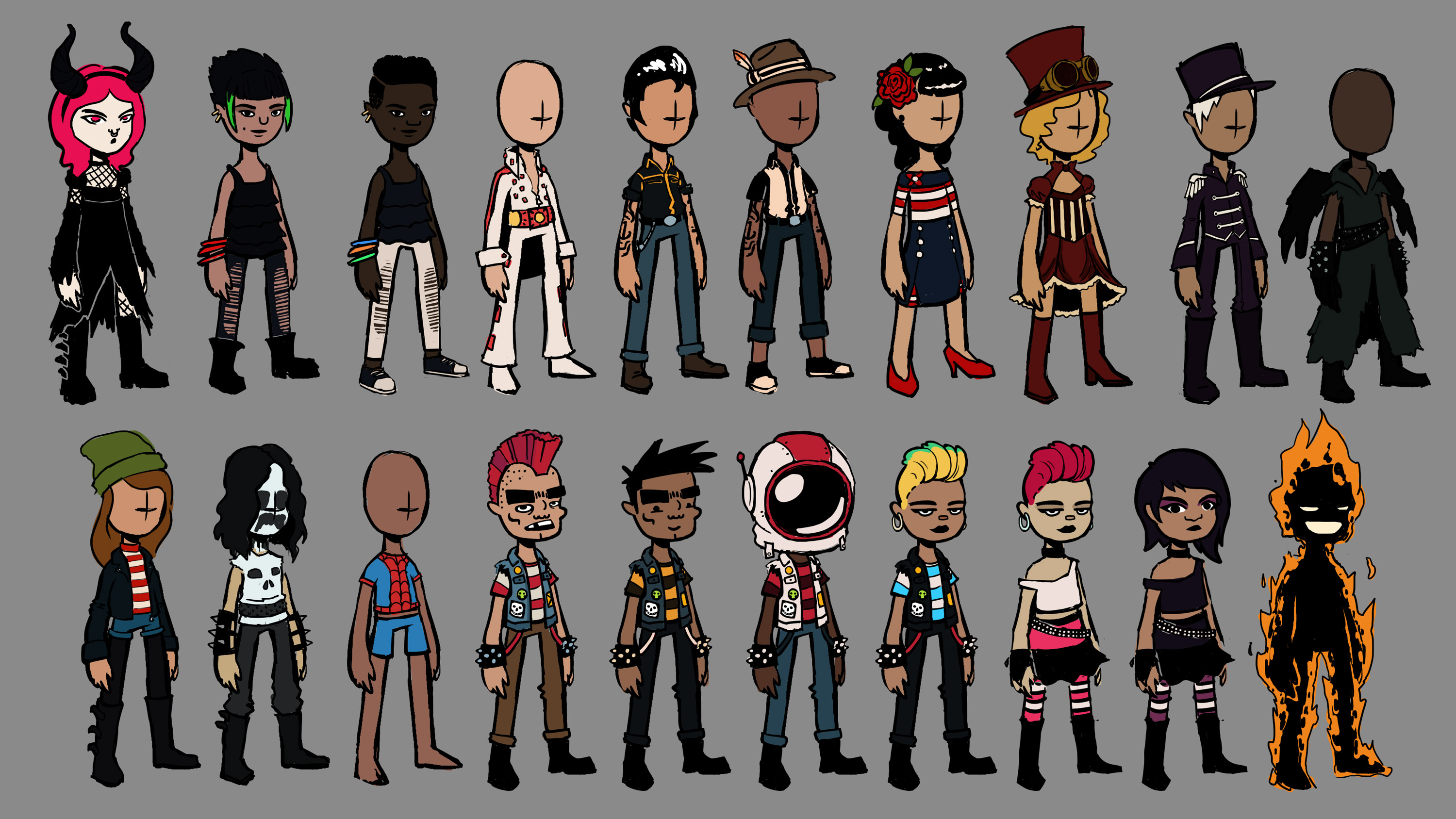 Outfit concepts from Battle Bands.