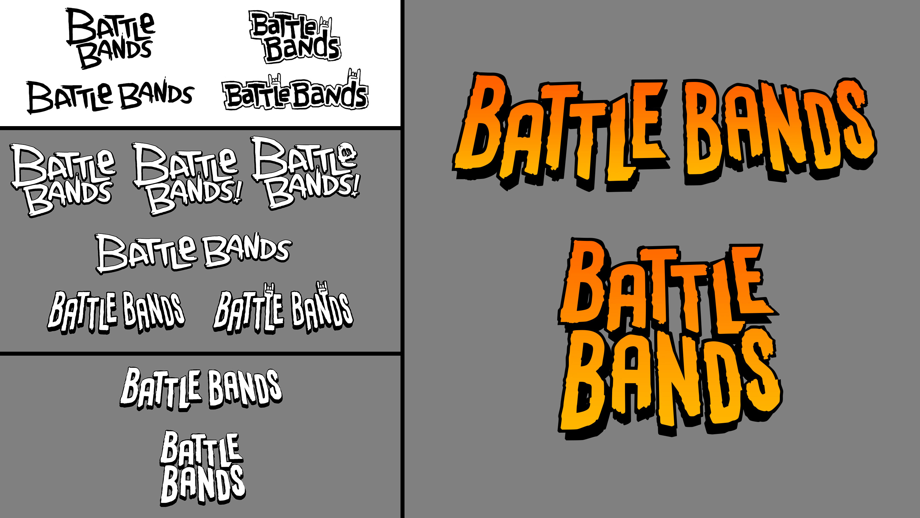The logo development process from Battle Bands.  This one came together quickly.