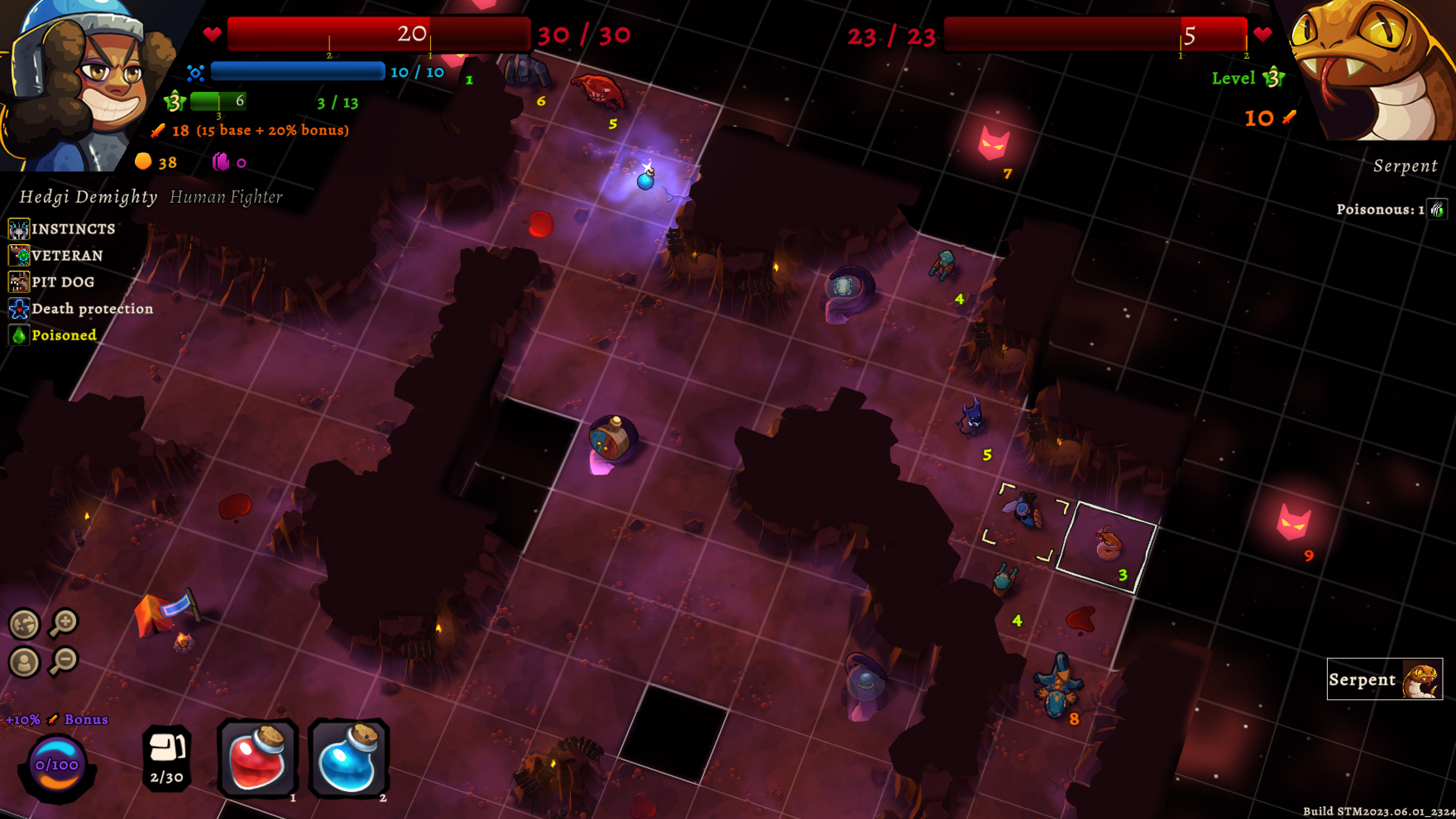 An in-game shot from Desktop Dungeons Rewind.