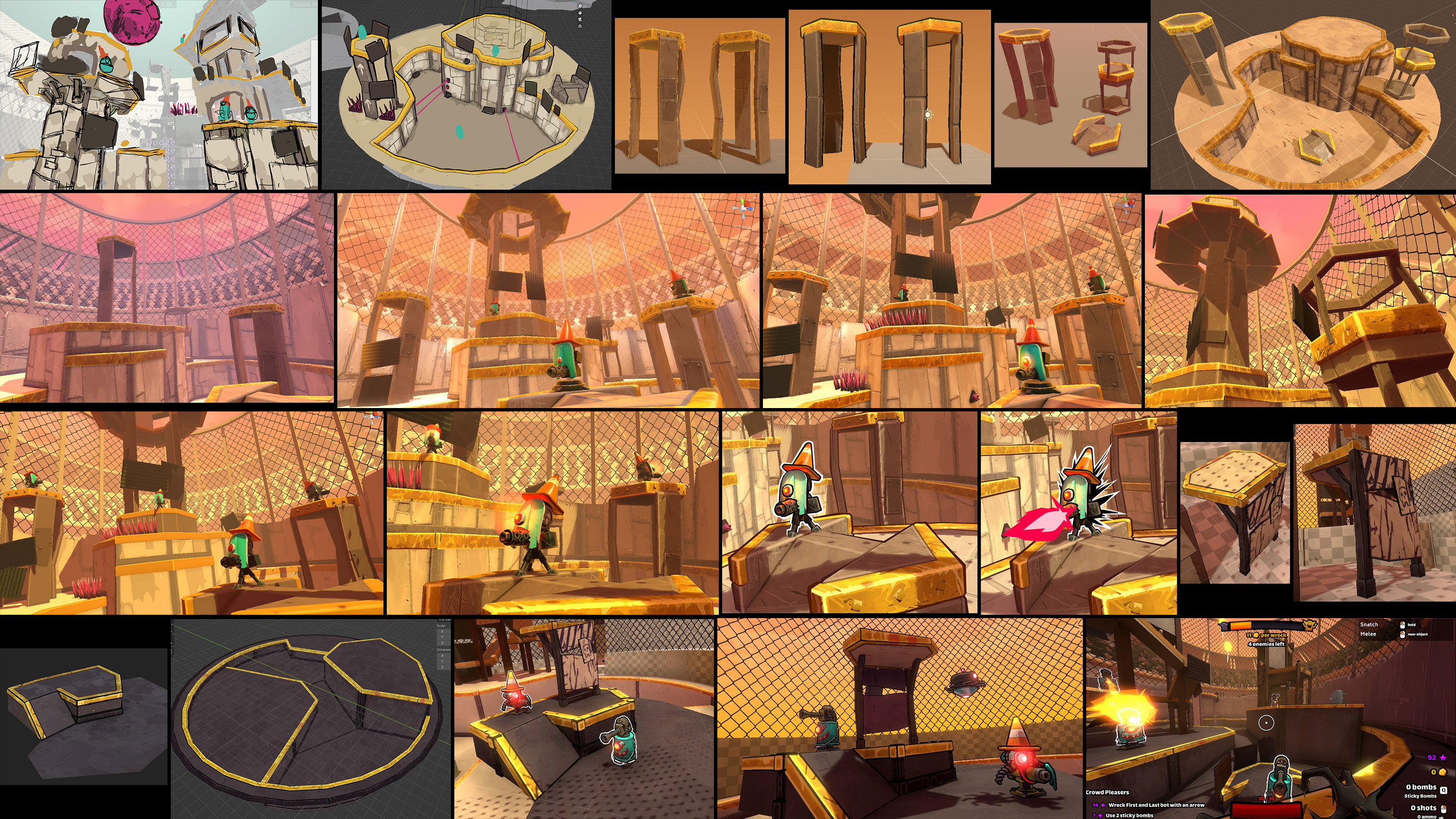 A collection of images from our visual design and mockup process on Gobsmacked.