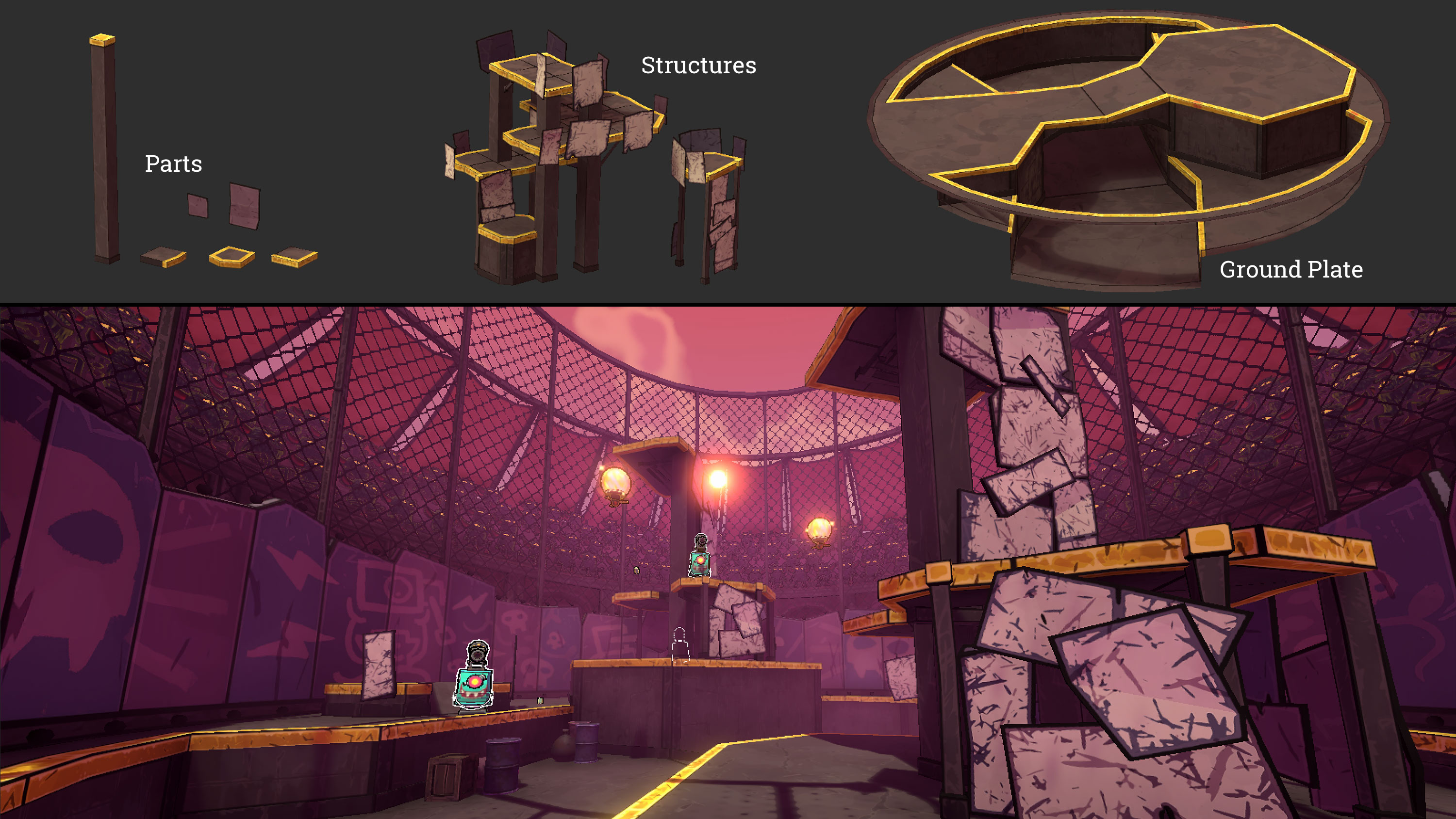 A shot of how the arena tech worked in practice.
