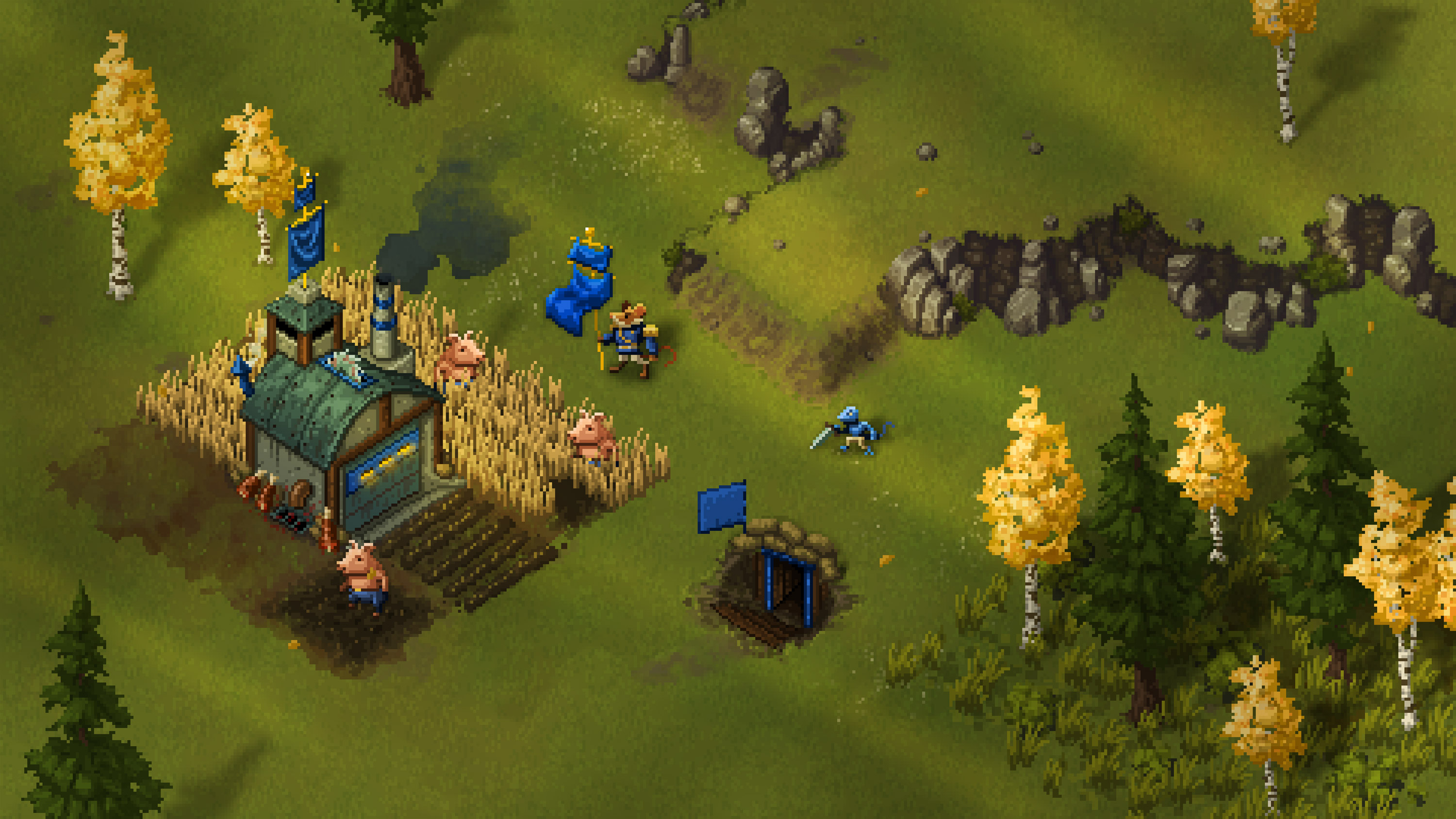 The mockup I made shortly after the original, once the idea of making TnT a pixel art game was floated.